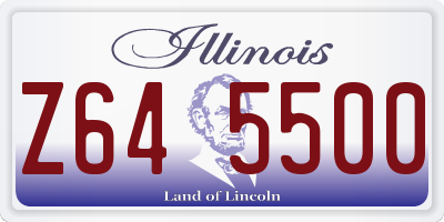 IL license plate Z645500