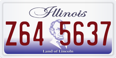 IL license plate Z645637