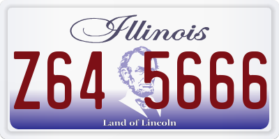 IL license plate Z645666