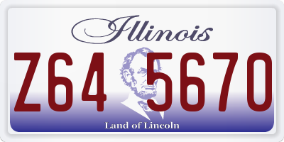 IL license plate Z645670