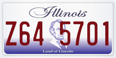 IL license plate Z645701