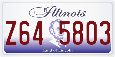 IL license plate Z645803