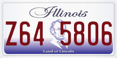 IL license plate Z645806