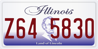 IL license plate Z645830