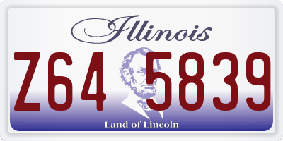 IL license plate Z645839