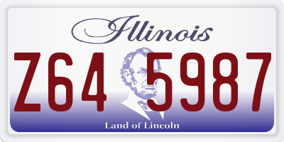 IL license plate Z645987