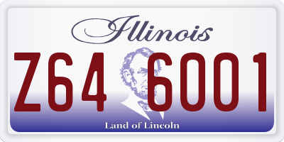 IL license plate Z646001