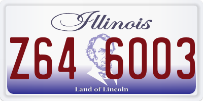 IL license plate Z646003