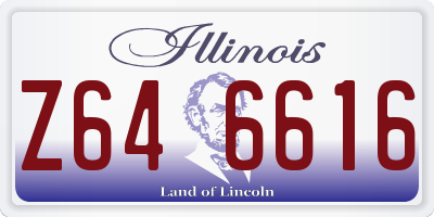 IL license plate Z646616