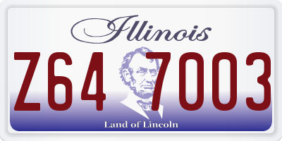 IL license plate Z647003