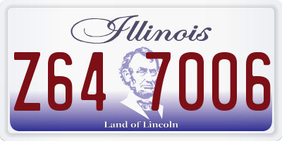 IL license plate Z647006