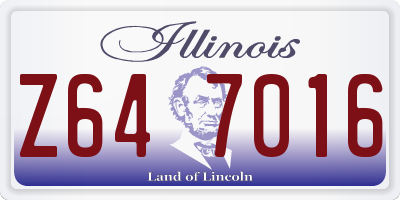 IL license plate Z647016