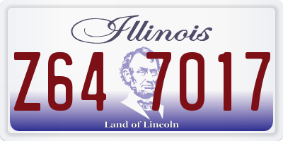 IL license plate Z647017