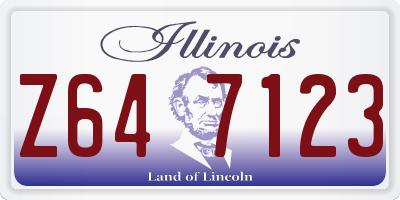 IL license plate Z647123