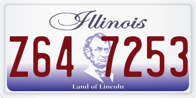 IL license plate Z647253