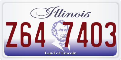 IL license plate Z647403