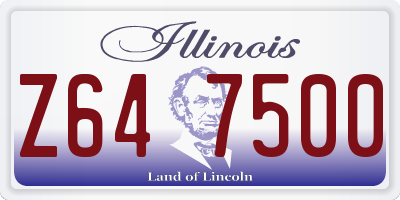 IL license plate Z647500