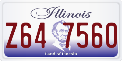 IL license plate Z647560