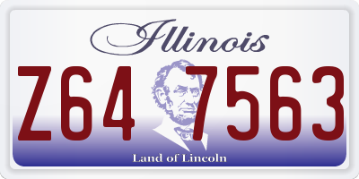IL license plate Z647563