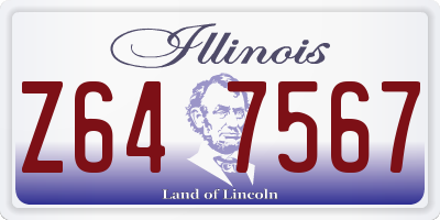IL license plate Z647567