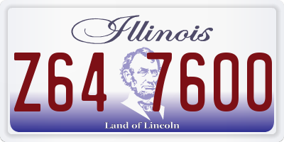 IL license plate Z647600