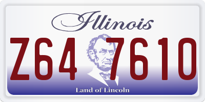 IL license plate Z647610