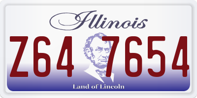 IL license plate Z647654