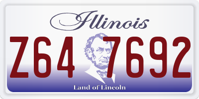 IL license plate Z647692