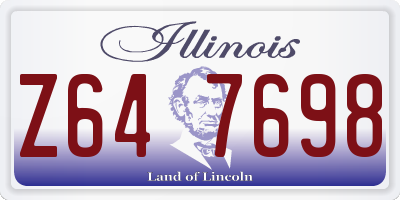 IL license plate Z647698