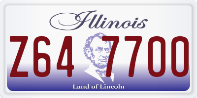 IL license plate Z647700