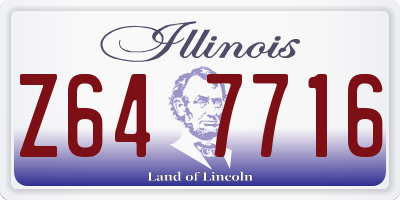 IL license plate Z647716