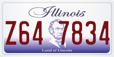 IL license plate Z647834