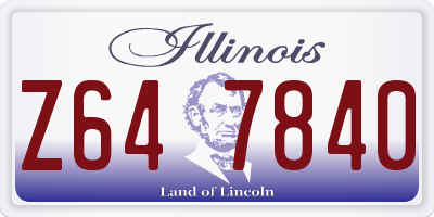IL license plate Z647840