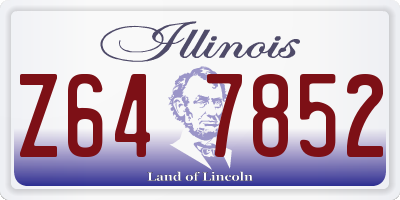 IL license plate Z647852