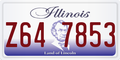 IL license plate Z647853