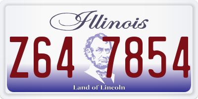IL license plate Z647854