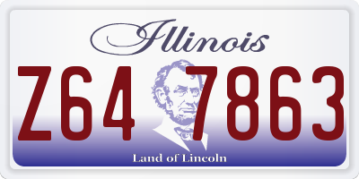 IL license plate Z647863