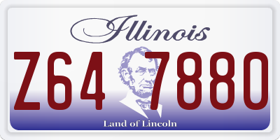 IL license plate Z647880