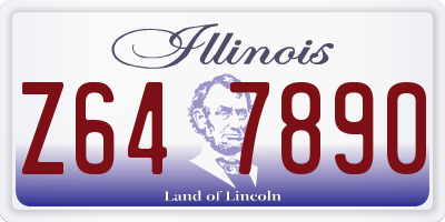 IL license plate Z647890
