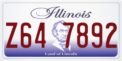 IL license plate Z647892