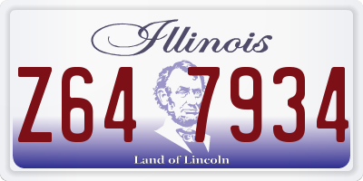 IL license plate Z647934