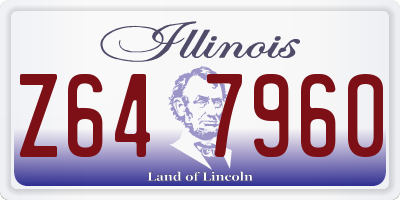 IL license plate Z647960