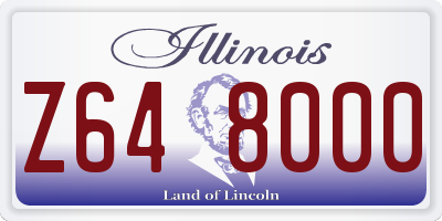 IL license plate Z648000