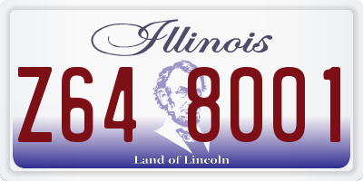 IL license plate Z648001