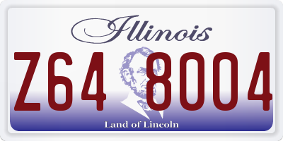 IL license plate Z648004