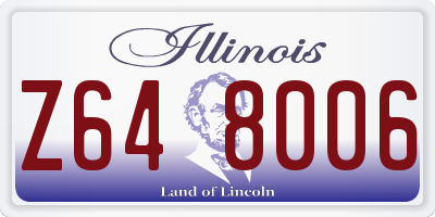 IL license plate Z648006