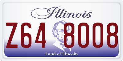 IL license plate Z648008