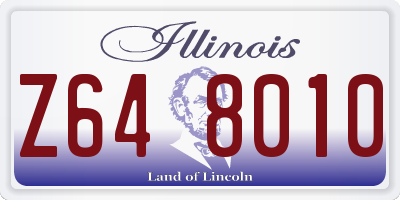 IL license plate Z648010