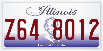 IL license plate Z648012