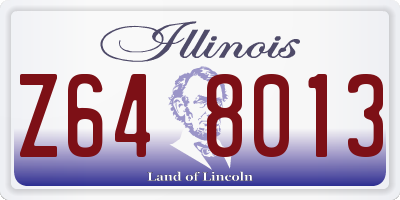 IL license plate Z648013